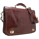 Floto Roma Leather Messenger Bag Briefcase Crossbody