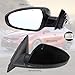 Left Driver Side Mirror Compatible With 2019 2020 2021 2022 2023 2024 2025 Kia Forte With Manual folding Power Glass Black Replace#KI1320226(3Pins)