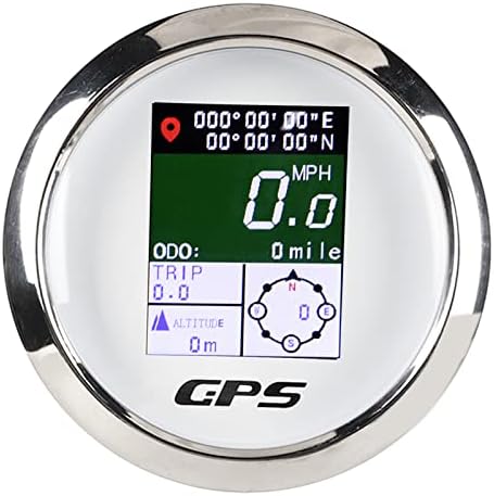 ELING Compteur De Vitesse GPS MPH 220 Km/h, Compteur Kilométrique Pour Voiture De Course, Moto, Van 9,5 Cm, 12 V 24 V