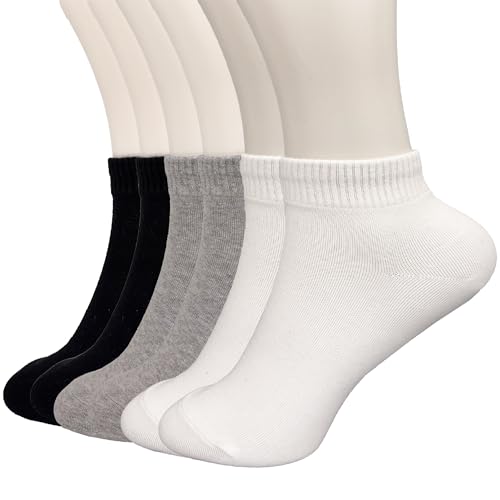 Socks Men Ankle 6 Pairs Cotton Quarter Premium Trendy Comfort Breathable Socks Made in Korea Size 5-9