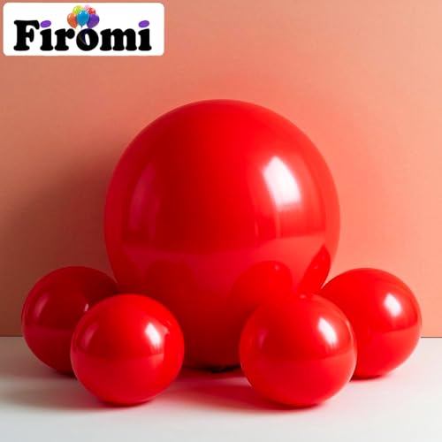 Image of Firomi Red Balloons 18-inch 12 Pack Large Thicken (with 1 Ribbon)