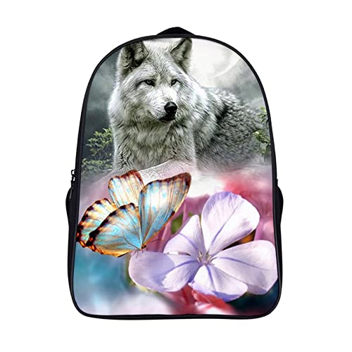 Sac à dos d'école enfants papillon grand cartable 3D voyage et plein air