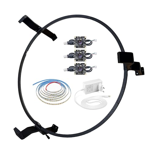 Autodarts Kamerahalter Dartring Beleuchtung Kamerarm kompatibel mit OV9732 OV2710 32x32mm Auto Darts Kameras Zählsystem mit LED für Winmau Steeldart (Autodarts - inkl. LED & OV9732)