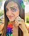 Neva Nude Pride Tribe Rainbow Jewel Face Crystal Sticker - Gems for Carnivals, Halloween, Festivals, Raves, & Parties | Medical Grade Adhesive, Waterproof, & Sweatproof | Made in USA