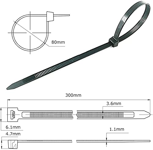 Gocableties Kabelbinder Silber, 300 X 3,6 Mm – 12500 Stück, Aus Nylon, Zugfestigkeit 18,2 Kg, Für Garten, Büro & Heimwerker