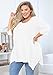 AusLook Plus Size Tunic Tops for Women 3/4 Sleeve White 1X Blouses Crewneck Clothes Flowy Clothing Loose Fit Babydoll Summer Fall Winter Maternity Shirts Wear with Leggings