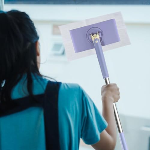 Spizummp Bodenwischer, flacher Staubwischer, automatischer Tuchwechsel, Reinigungsmopp-Set, Hartholzbodenwischer, trockener und nasser Wischmopp für , Hartholz, Laminat, Fliesen – Bild 3