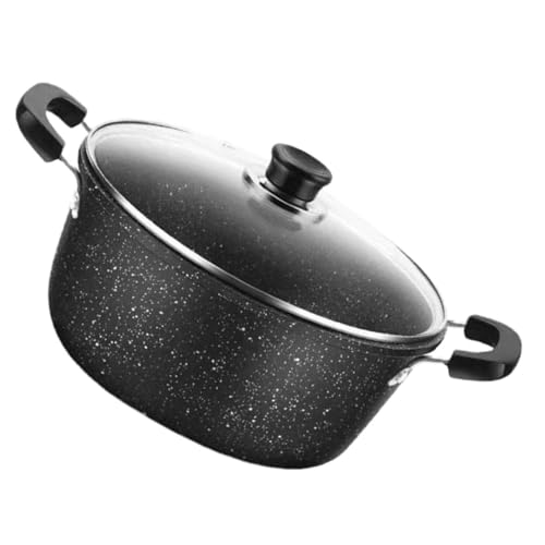Mikinona Olla de Cocina Antiadherente de Hierro Sopa y Estofados Cocción de Pasta y Calentar Leche Cacerola con Asas Uso Cocina Inducción y Convencional