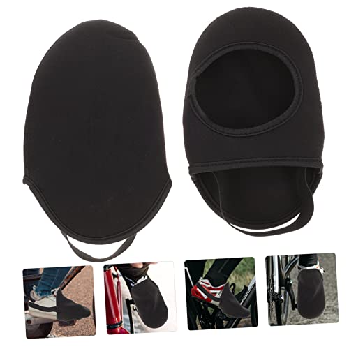 Totority 2 unidades de fundas para zapatos antiviento para ciclismo y bolos, fáciles de poner con cremallera, cálidas para uso al aire libre miniatura 6