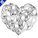 Produktbild JOYUE 60 Stück Metallic Silber Luftballons Silber Konfetti Ballons Weiß Latex Ballons Helium Ballons für Geburtstagsfeier Hochzeit Abschlussfeier Weihnachten Valentinstag Dekorationen (12 Zoll)