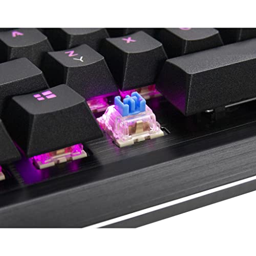 Inland ProHT Rainbow LED Backlit USB Wired Keyboard with Blue Switches ...