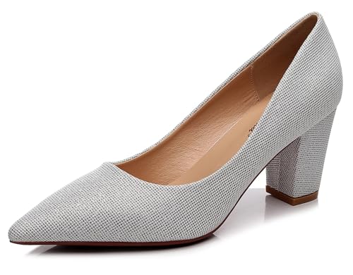 Image of VenusCelia Women's Lewin Pump Chunky Heel Shoe