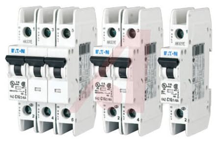 Eaton FAZ-C6/3-NA, 6 Amp Three-Pole C-Curve UL 489 Miniature Circuit Breaker