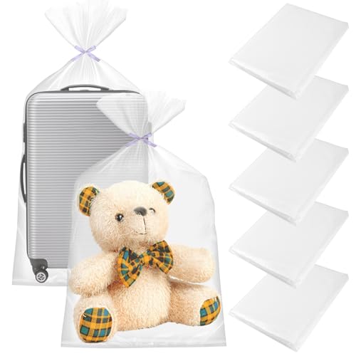 Annhao 5 Pezzi Extra Grandi Sacchetti Plastica Trasparenti, Resistenti alla Polvere Sacchi...