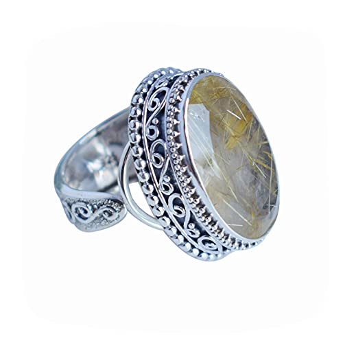 Bague rutile en or argent 925 massif pour éviter les bijoux ternes