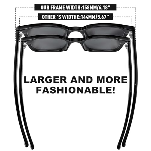 Image of SKYOAK Premium 158MM Large Polarized Sunglasses for Men Women, 2 Pack XXL TR Frame Trendy Sun Glasses Outdoor with UV400