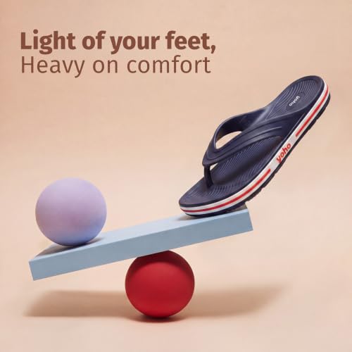 Image of YOHO Grip Orthopedic Slippers for Men | Waterproof Monsoon Footwear | Footpharma Footbed & TripleDense Foam | Anti-Skid Chappals