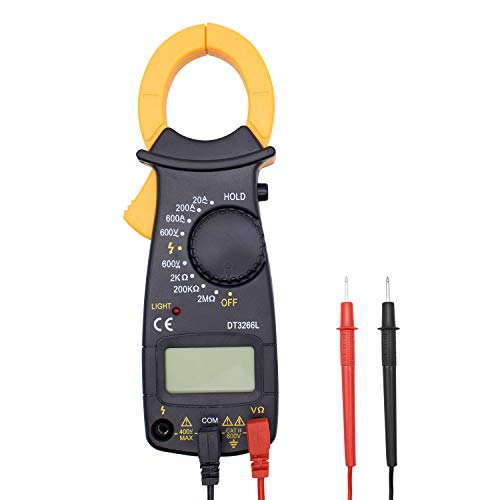 Trendbox Digital LCD Automatic AC/DC Electronic Tester Portable Handheld Clamp Volt Meter Multimeter 600V DT3266L Current Resistance Voltage