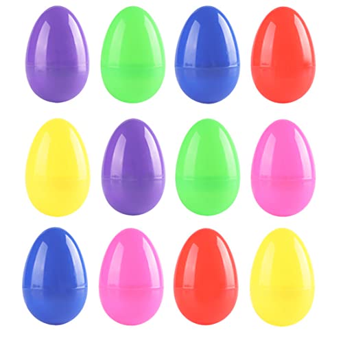 Lawnrden Huevo de Pascua rellenable | Huevos de Pascua de plástico Regalos Sorpresa rellenables Surtido de Chocolate Juguetes de Bricolaje para niños Fiesta temática Favor 12PCS