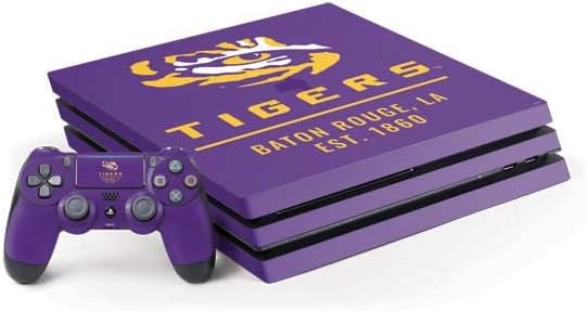 Skinit Decal Gaming Skin Compatible with PS4 Pro Bundle - Officially Licensed LSU Tigers Baton Rouge Design