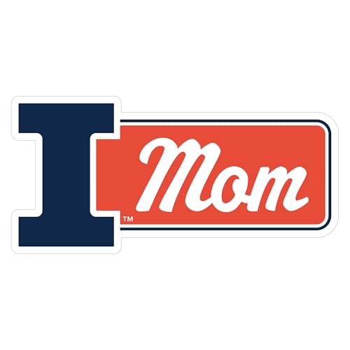 Imán decorativo Illinois Fighting Illini Proud Mom 6 pulgadas miniatura 1