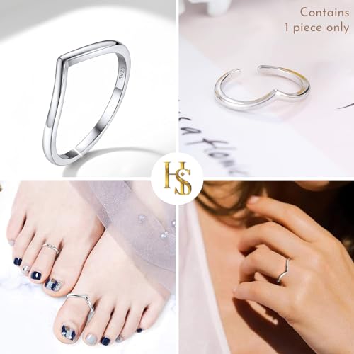 Image of HighSpark Silver Toe Ring /Band Ring for Women | 92.5 Sterling Silver Adjustable Toe Rings | 1 Piece Only | Minimal & Elegant Designs