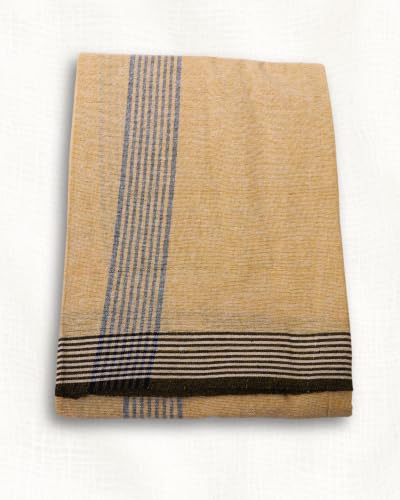 Image of Self Design Blended Solid cotton lungi for men | Daily Wear, Home Wear & Relaxation | 2 Meter | Unstitched
