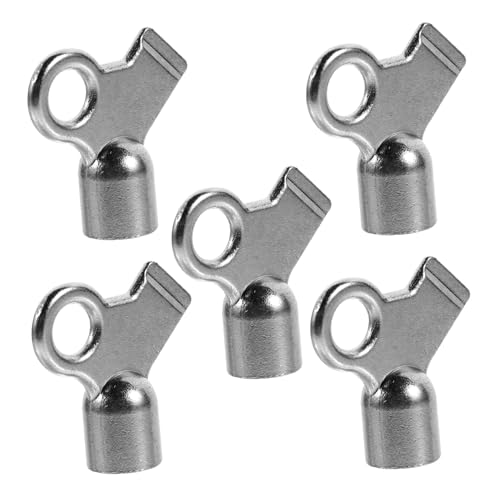 5 Pezzi Chiave valvola di scarico chiave quadrata interruttore attrezzi attrezzo termosifone calzante dellacqua del gas chiavi della presa Lega di alluminio argento