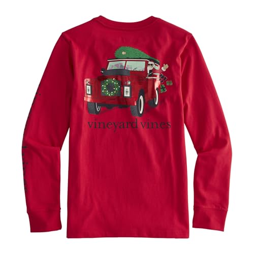 vineyard vines Boys' Santa Expedition Long-Sleeve Tee