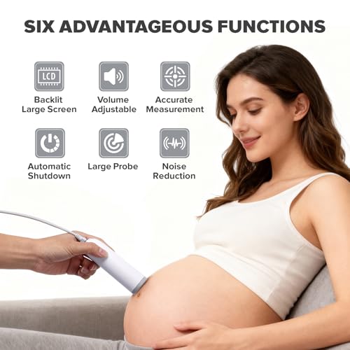 MINI-Doppler ES-100, Doppler Fetal Monitor Detect and Display Fetal Heart Rate,Baby Heartbeat Monitor ES-100-B4 - Thumbnail 2