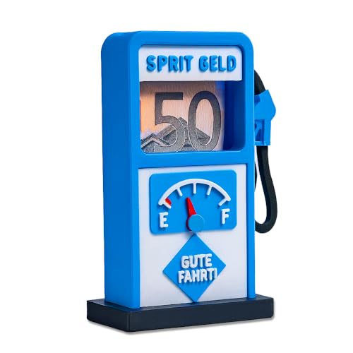 Tankgutschein verpackung – Geldgeschenk Führerschein Bestanden – 3D Zapfsäule Verpackung für Geldgeschenke Geburtstag – Geschenkidee Auto & Tank Gutschein – Originelle Geldgeschenk Verpackung (A)