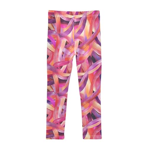 KLL Rose Gold Pink Glitter Toddler Girls' Leggings Soft Full Length Lounge Pants Exercise2