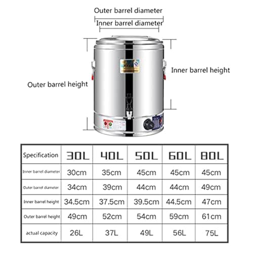 Caldera eléctrica acero inoxidable 50 L con ajuste temperatura miniatura 2