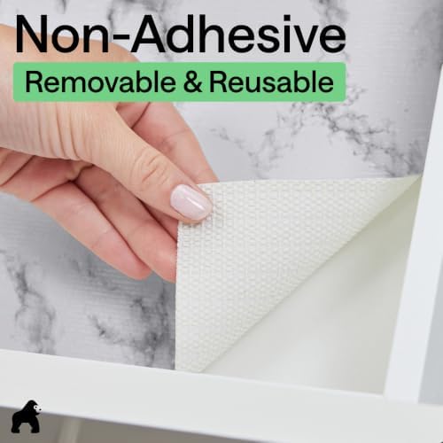 GORILLA GRIP DripGuard Drawer and Shelf Liner for Cabinet, Slip Resistant Non Adhesive Protection for Kitchen, BPA Free Smooth Surface Plastic Liners for Cabinets, Bathroom Drawers, 12x20, Marble — view 6