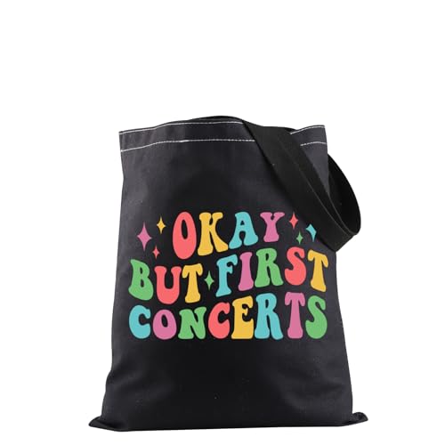 Bolso bandolera para conciertos JXGZSO 'Okay But First Concerts', bolso tote para amantes de la música, regalo para cantantes o profesores de música miniatura 1