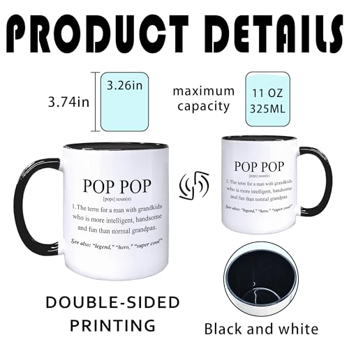 Taza de café Pop Pop de cerámica 11 oz miniatura 2