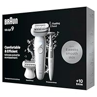 Braun 9-241 3D Silk-épil 9 Epilator for Wet and Dry, Lasting Smooth Skin, Silver