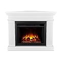 Real Flame Kennedy Grand Corner Electric Fireplace, Free-Standing with Mantel & Real Wood Finish