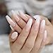 Natural Coffin Daily Salon False Nail Long Full Cover French Nail Tips Gradient Smooth Ballerina Faux Ongles