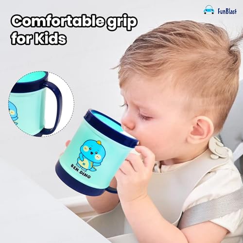 Image of FunBlast Milk Mug for Kids - Unbreakable Mug for Kids, Milk Mugs for Kids Unbreakable - Milk Drinking Cup for Kids (Pack of 1) (Dino)