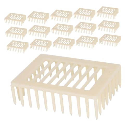 TOBBOMEY 20 piezas Jaula para Reina de de Plástico Ventilación Óptima para Aislamiento y Transporte Equipo Ligero para Apicultores Profesionales y Aficionados