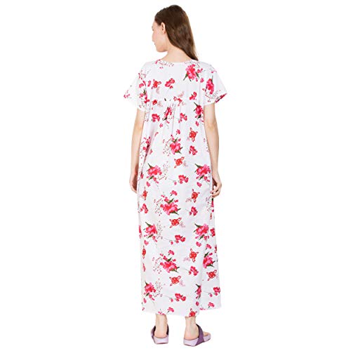 Image of Women's Cotton Nighty Night Gown Multicolore /Cotton Nighty for Pregnant Ladies /Women Night Gowns for Day Wear /Night Wear (Multicolour)(Available Sizes XL & XXL)