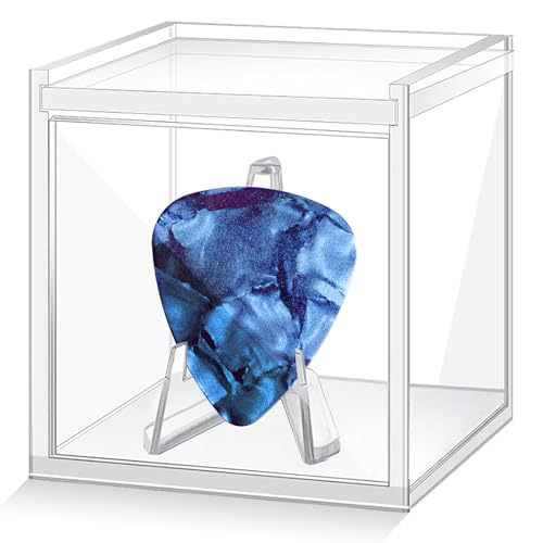 SEEVOR Acrylic Guitar Pick Display Case Guitar Pick Holder for Collectible Guitar Pick