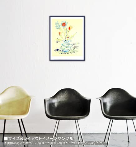 Amazon｜ポスター パブロ ピカソ Flower 額装品 ウッドベーシック