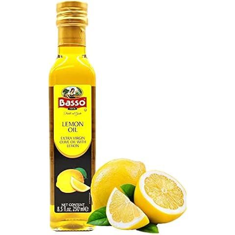 Lemon Oil, Infused Premium Extra Virgin Olive Oil, 8.5 Fl Oz (250 ml), Finishing, Cooking, Dipping, Dressing, and Tasting, BASSO 1904 Cover