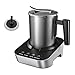 FUNLAVIE 4-in-1 Electric Milk Frother and Steamer with Stainless Steel Pitcher(400ml/13.5oz) with Auto Shut-Off, Hot & Cold Foam Maker and Milk Warmer for Coffee Lattes Cappuccinos, Dishwasher Safe