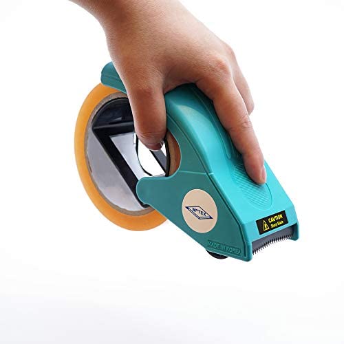 Motex V-1 Handheld 2 Inch Carton Sealing Tape Dispenser - Turquoise - Made in Korea 2