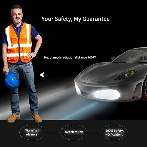 Image of High Visibility Safety Vest with Reflective Strips & Pockets | High Visibility | 360 Reflective Strips | 5 Pockets | Zipper Front | Lightweight Polyester | ANSI /ISEA 107 Class 2 Type R