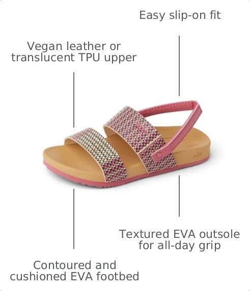 Image of REEF Girls Toddler /Little Kids Cushion Vista Sandal