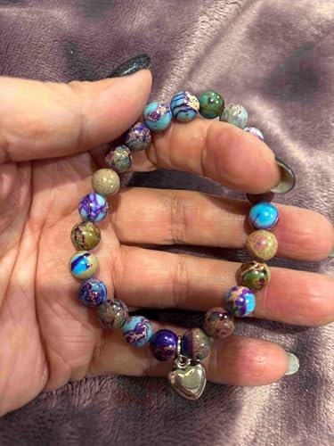 Acun You'Re Awesome So This Is Your Reminder Bracelets Inspirational 6mm Beaded Charm Bracelet With Heart Pendant Motivational Gifts3